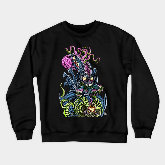 Alien Monster Crewneck Sweatshirt by Robisrael